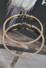 7cm  Rhinestone Hoops