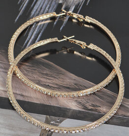 7cm  Rhinestone Hoops