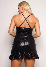 Crossover Front Spaghetti Strap Party Dress