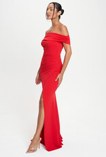 Off Shoulder Foldover Maxi Dress