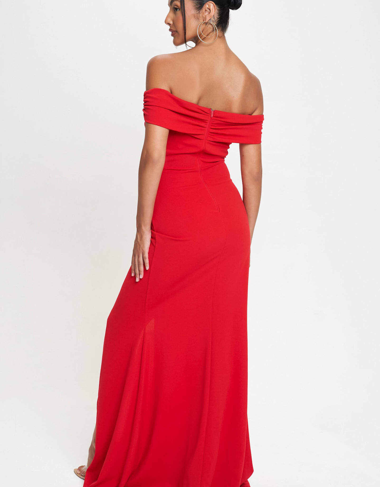 Off Shoulder Foldover Maxi Dress