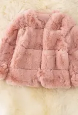 Girls' Blush Faux Fur Cozy Jacket