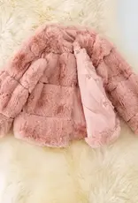 Girls' Blush Faux Fur Cozy Jacket