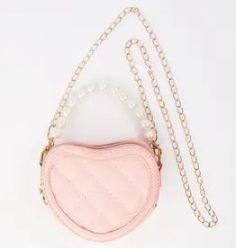 Girls' Quilted Heart Purse