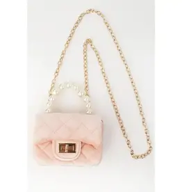 Girls' Mini Quilted Velvet Bag