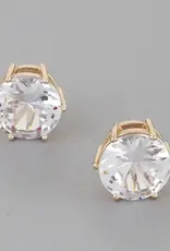 CZ Embedded Rhinestone Stud Earrings