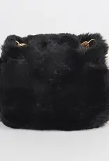 Mini Faux Fur Bag w/Chain