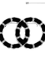 Double O Chain Brooch Pin