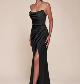 Strapless Corset Lace-up Back Formal Gown