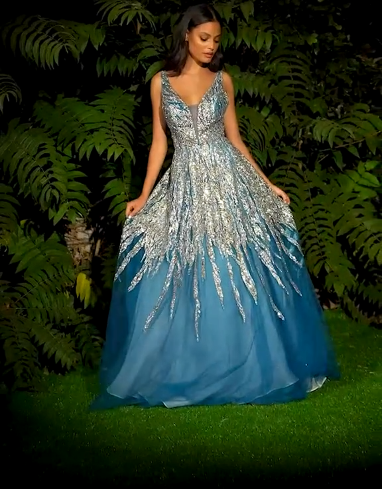 Ombré Shimmer Ball Gown