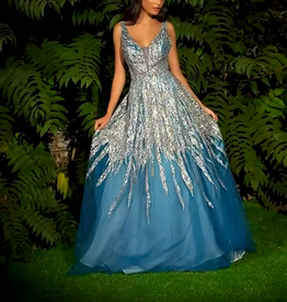 Ombré Shimmer Ball Gown