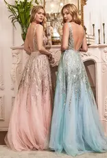 Ombré Shimmer Ball Gown