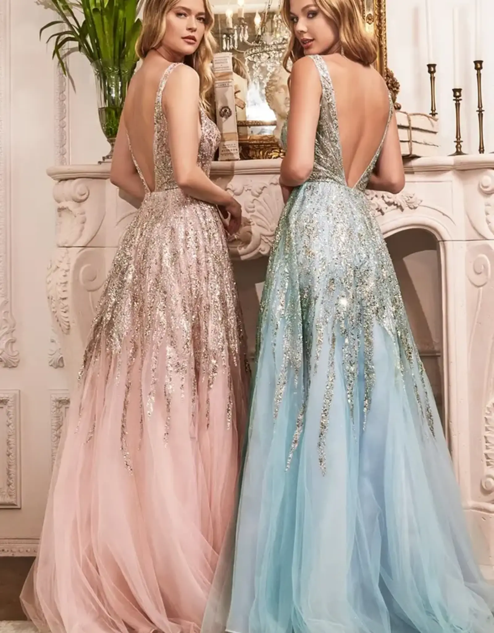 Ombré Shimmer Ball Gown