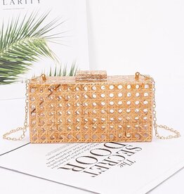 Acyrlic Bamboo Case Clutch Bag