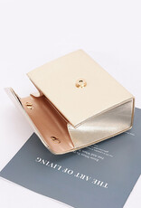 Metallic Metal Handle Crossbody Bag