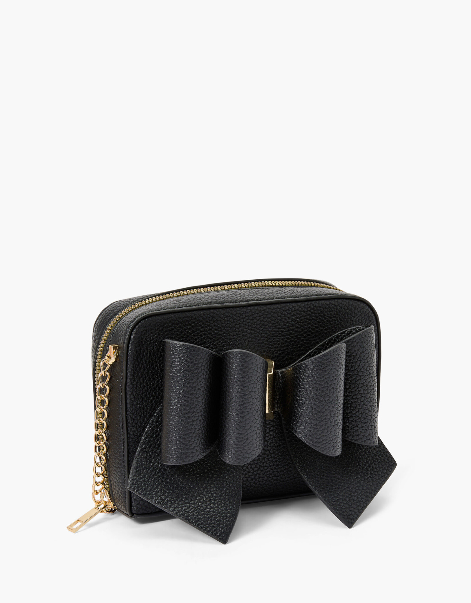 Vegan Leather Bow Box Crossbody Bag