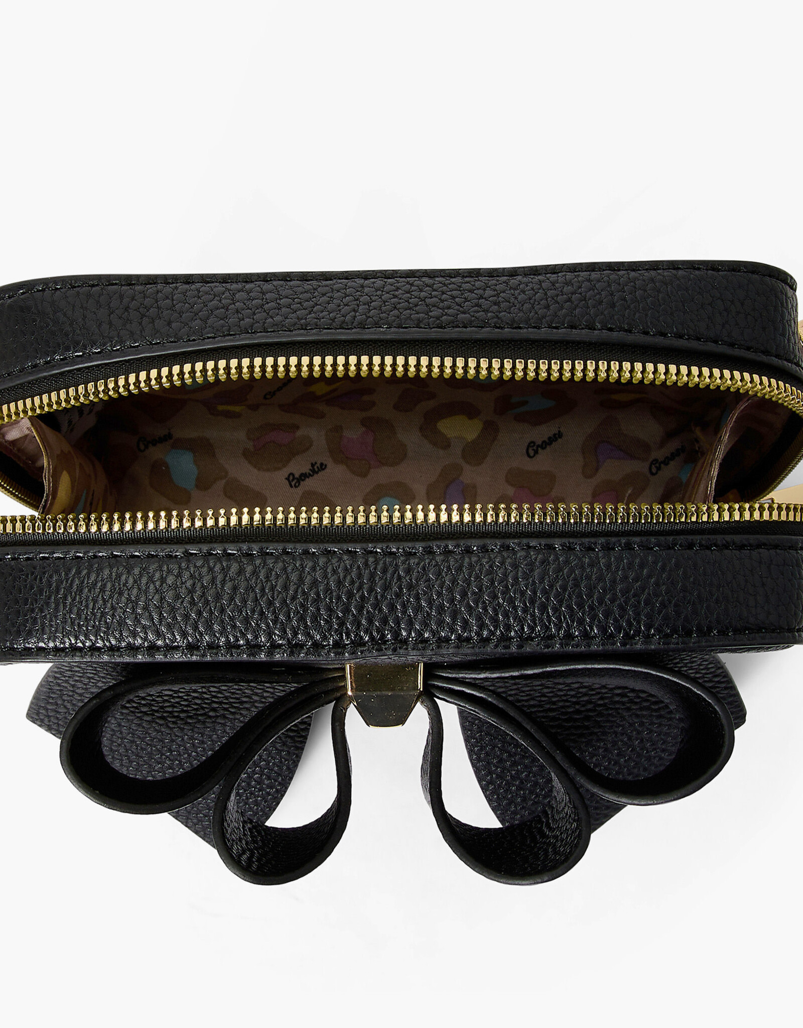 Vegan Leather Bow Box Crossbody Bag