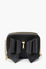 Vegan Leather Bow Box Crossbody Bag
