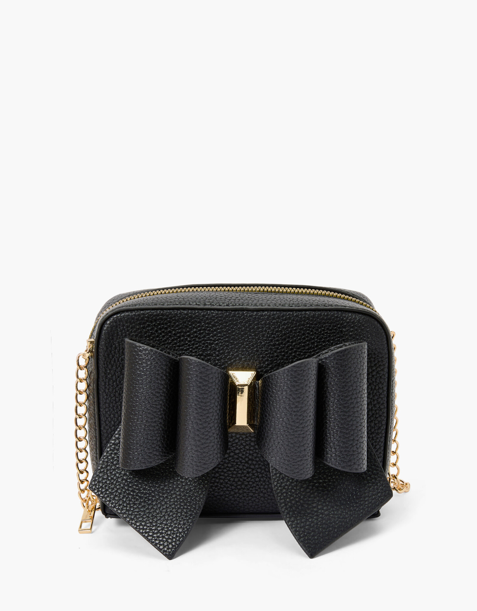 Vegan Leather Bow Box Crossbody Bag