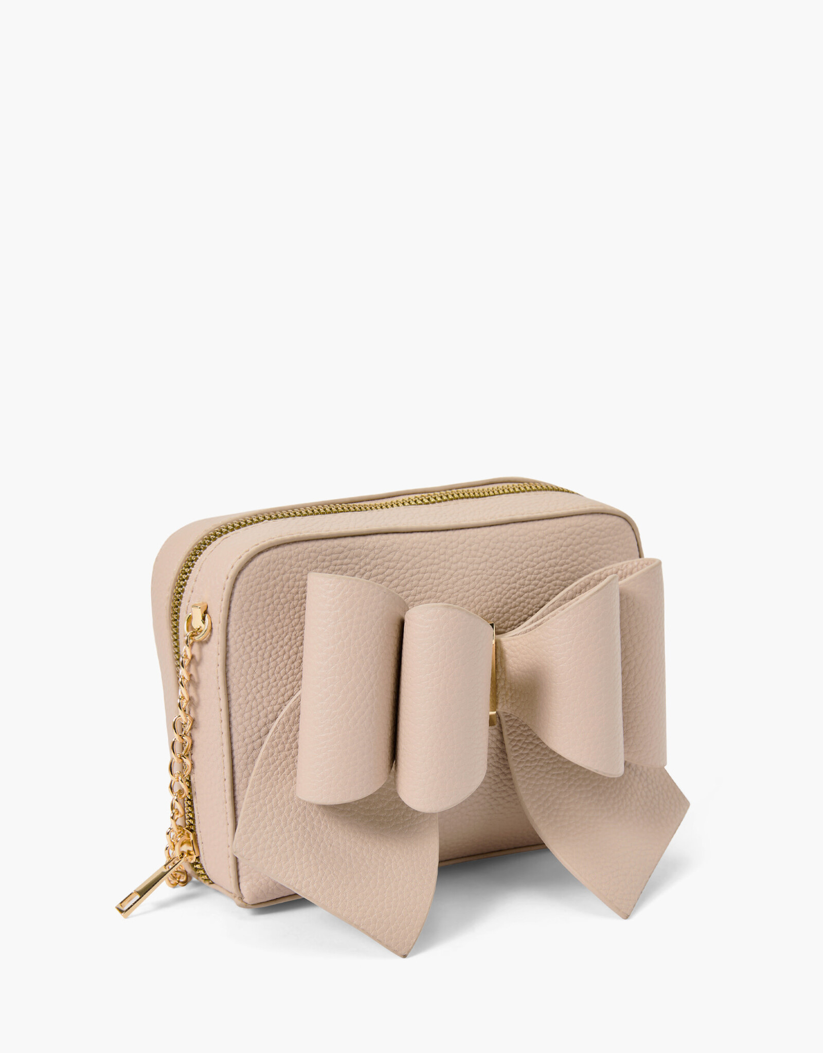 Vegan Leather Bow Box Crossbody Bag