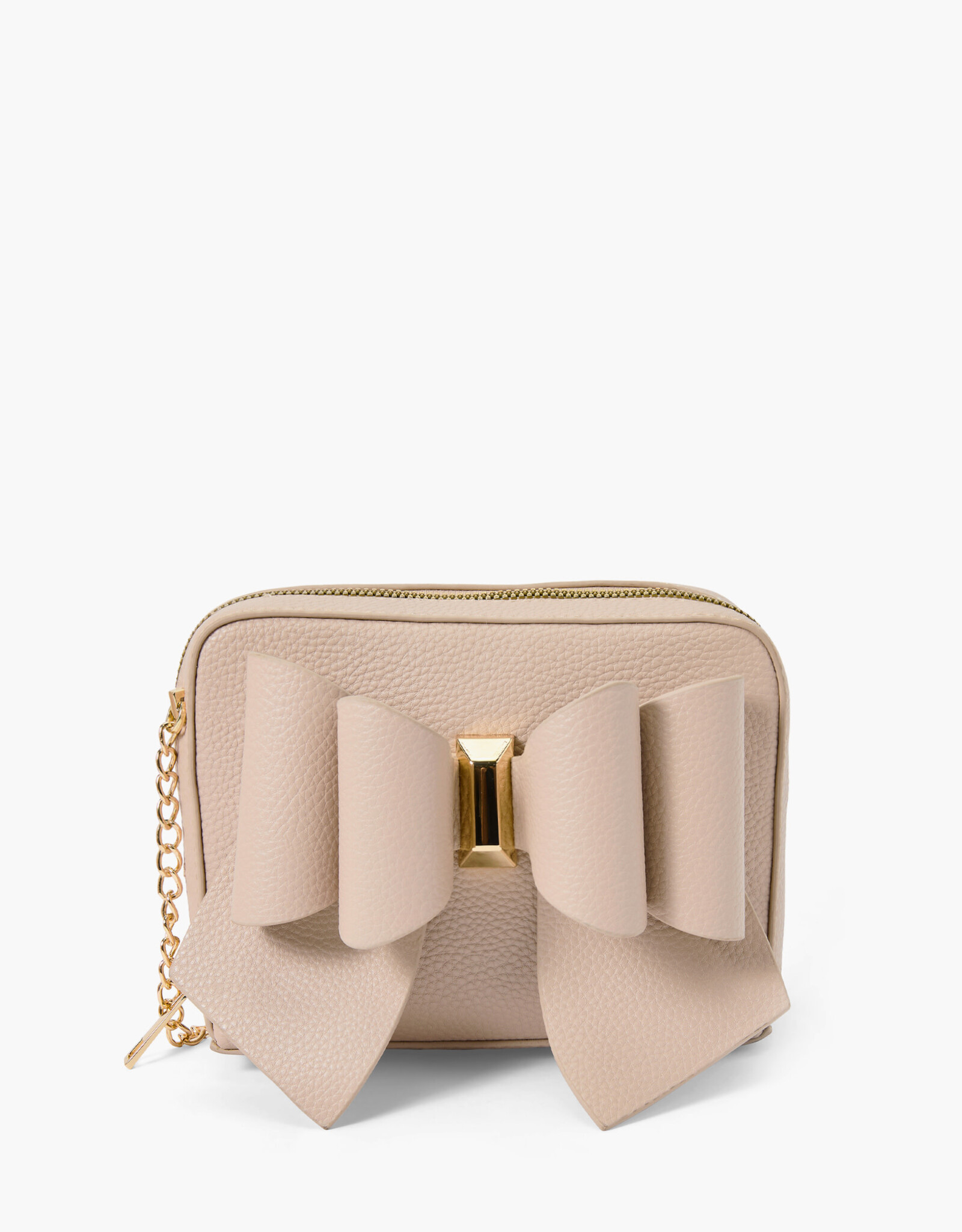 Vegan Leather Bow Box Crossbody Bag