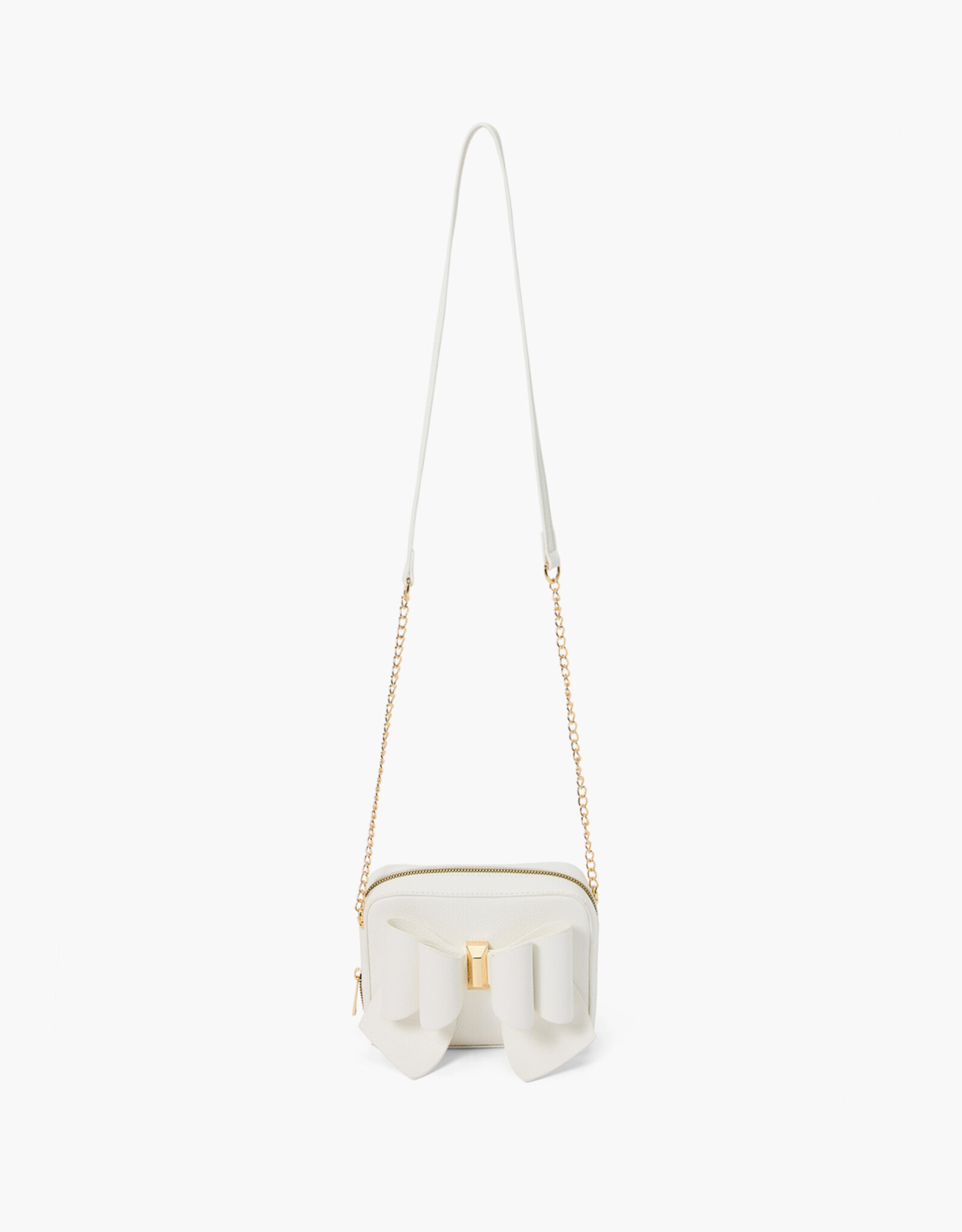 Vegan Leather Bow Box Crossbody Bag