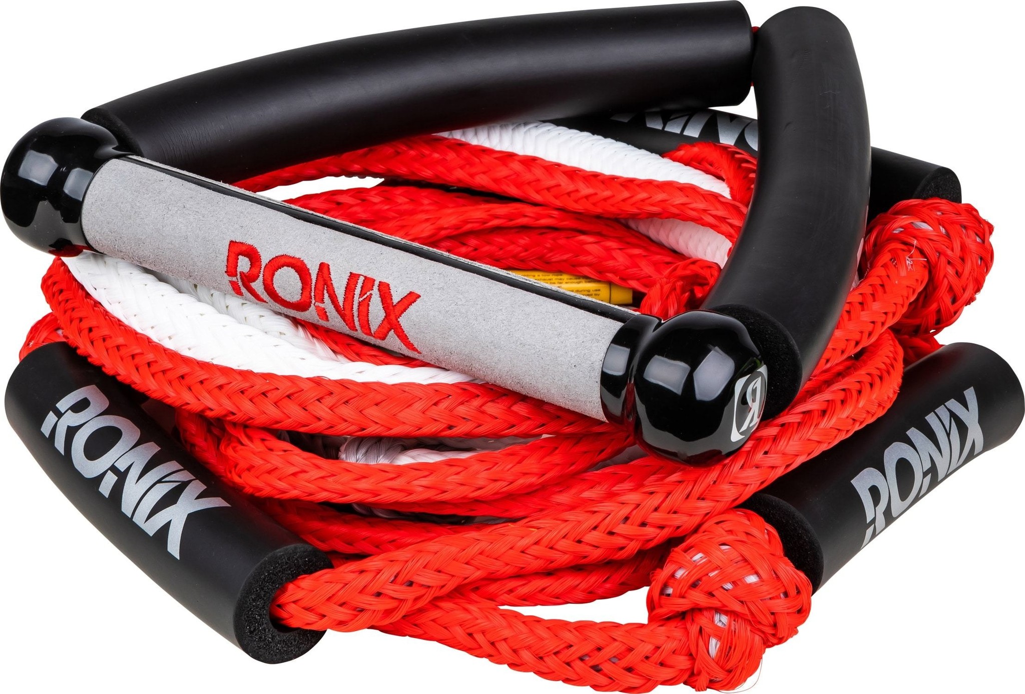 Ronix Bungee 10 Wakesurf Handle Hide Grip w/ 25ft 5 Section RopeRed