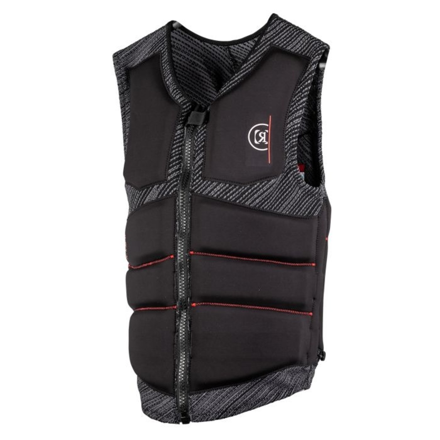 Ronix One Custom Fit BOA Impact Vest-Engineered Charcoal/Red ...