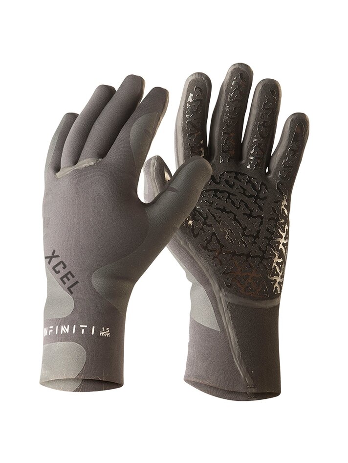 thumbnail image 2 of Xcel 5 Finger Gloves Infiniti 3mm Black 2 of 13