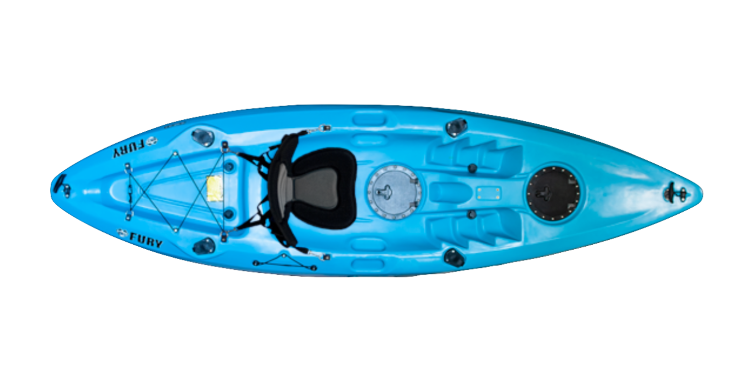 Fury Single Kayak - Glacier Blue/Yellow