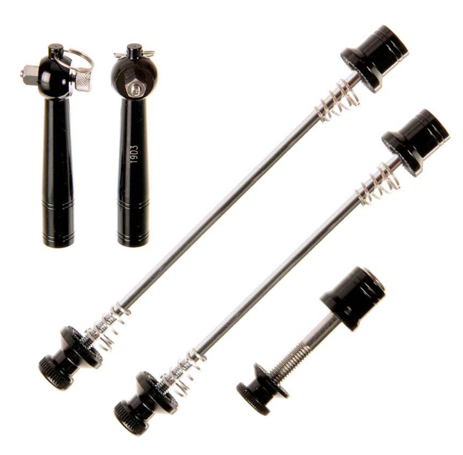 EVO, Anti-theft QR Skewer Set (3 Piece Black) - NorthLine Sports
