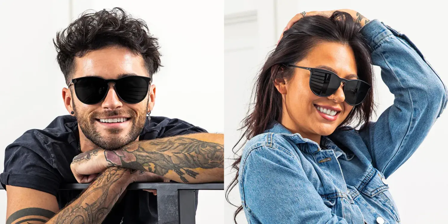 Suncloud Sandy Polarized Sunglasses - Black/Grey Frame, 100% UV Protection, Includes Pouch - View #5