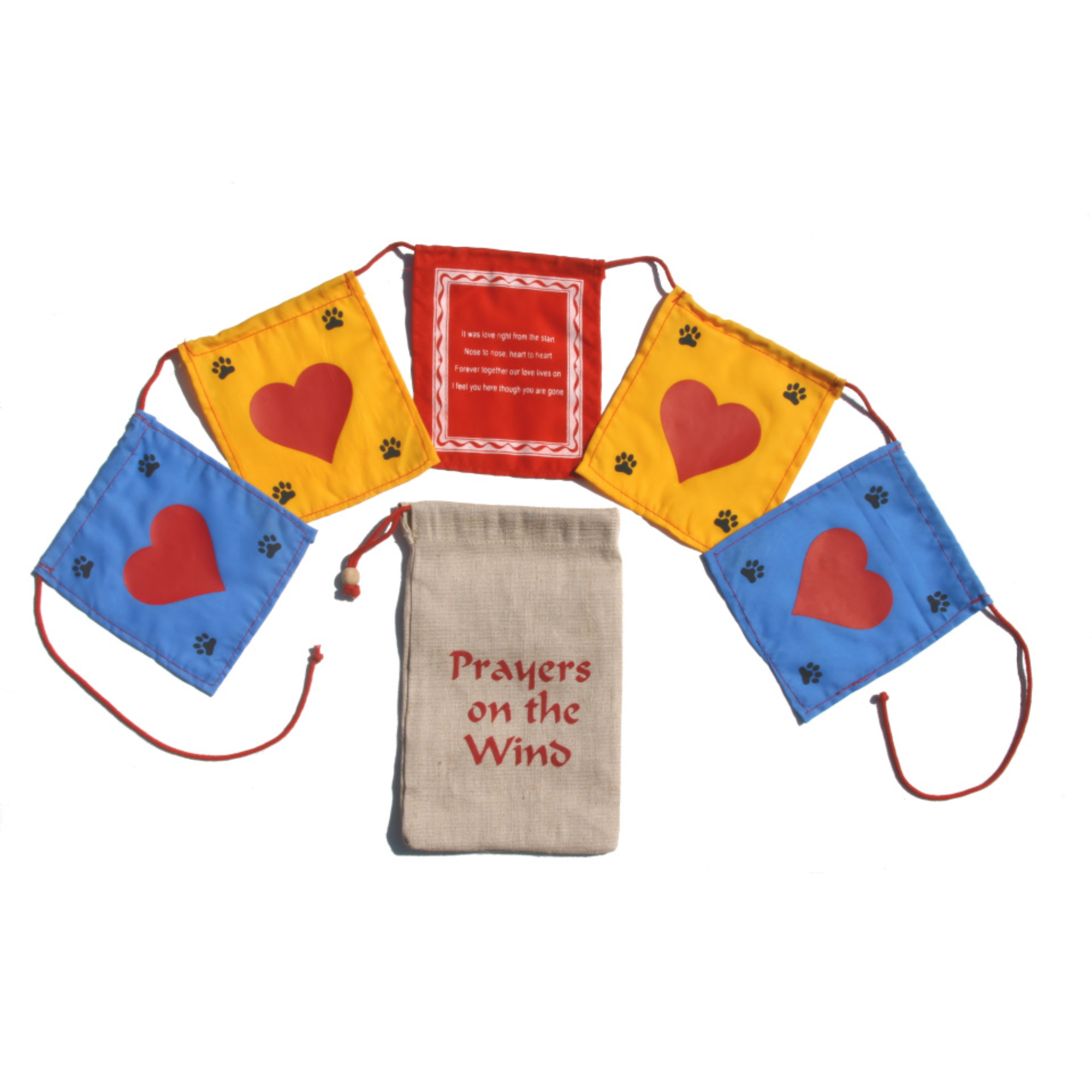 Pet Prayer Flags with Hearts