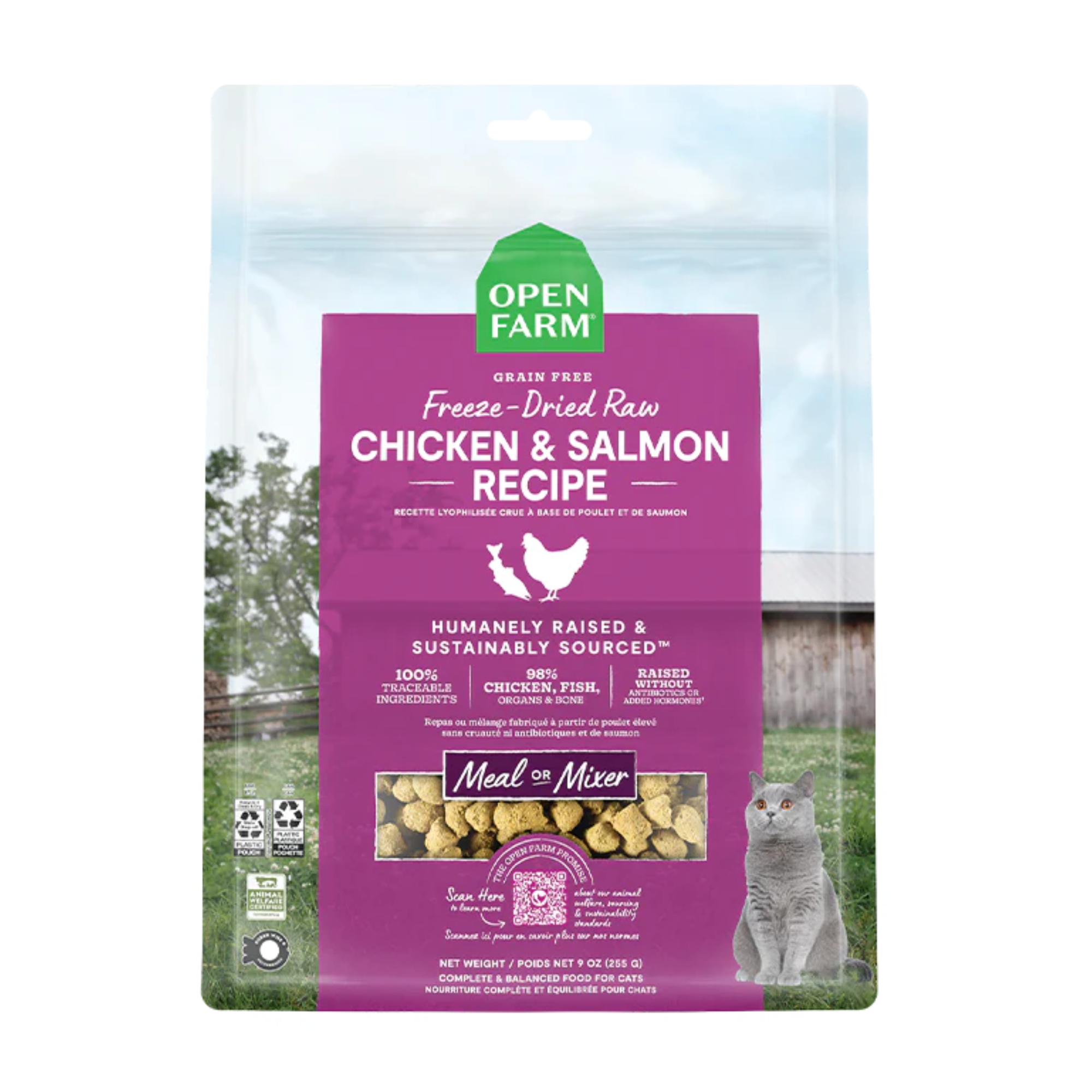 Open Farm Open Farm Freeze Dried Chicken and Salmon Morsels for Cats