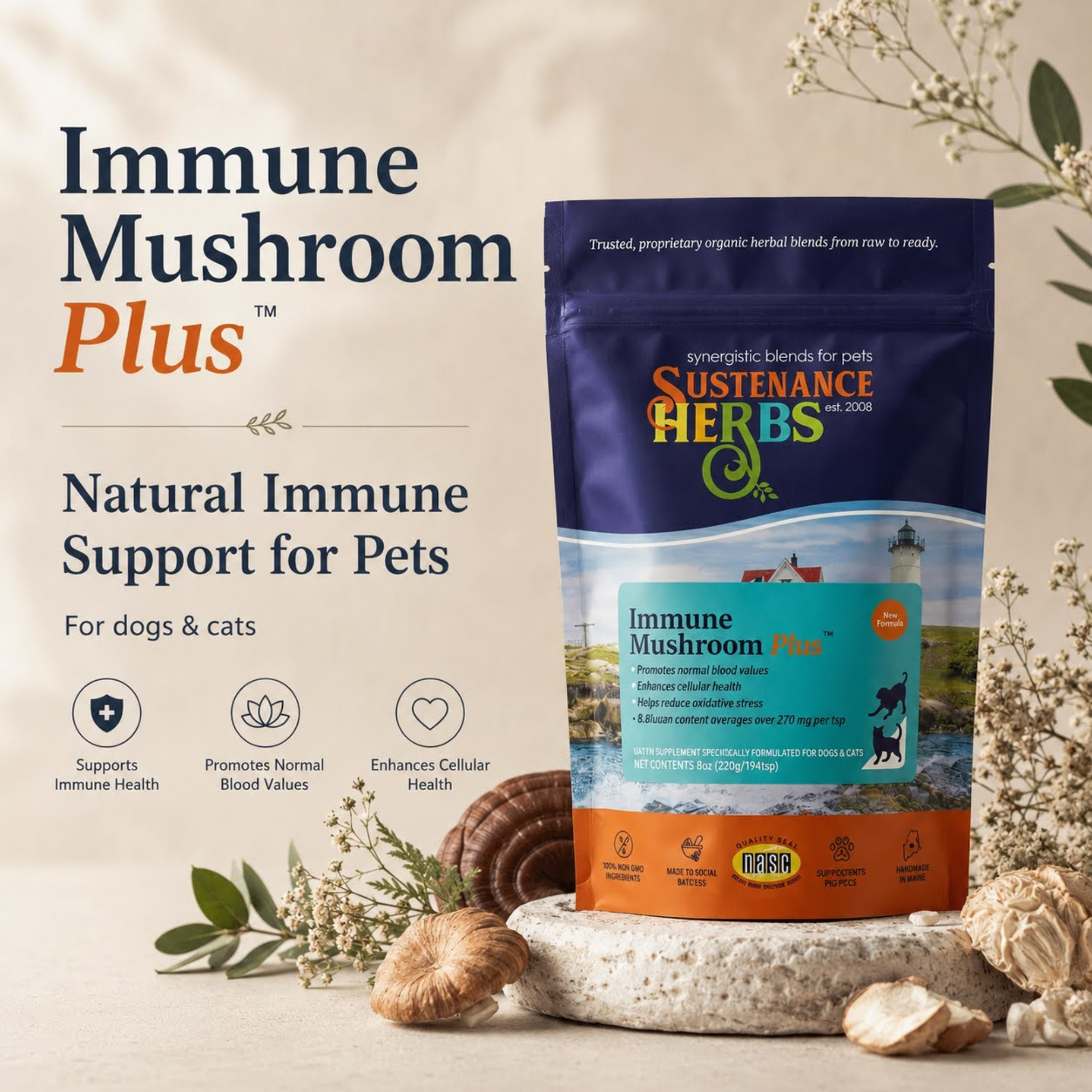 Sustenance Herbs Sustenance Herbs Immune Mushroom Plus