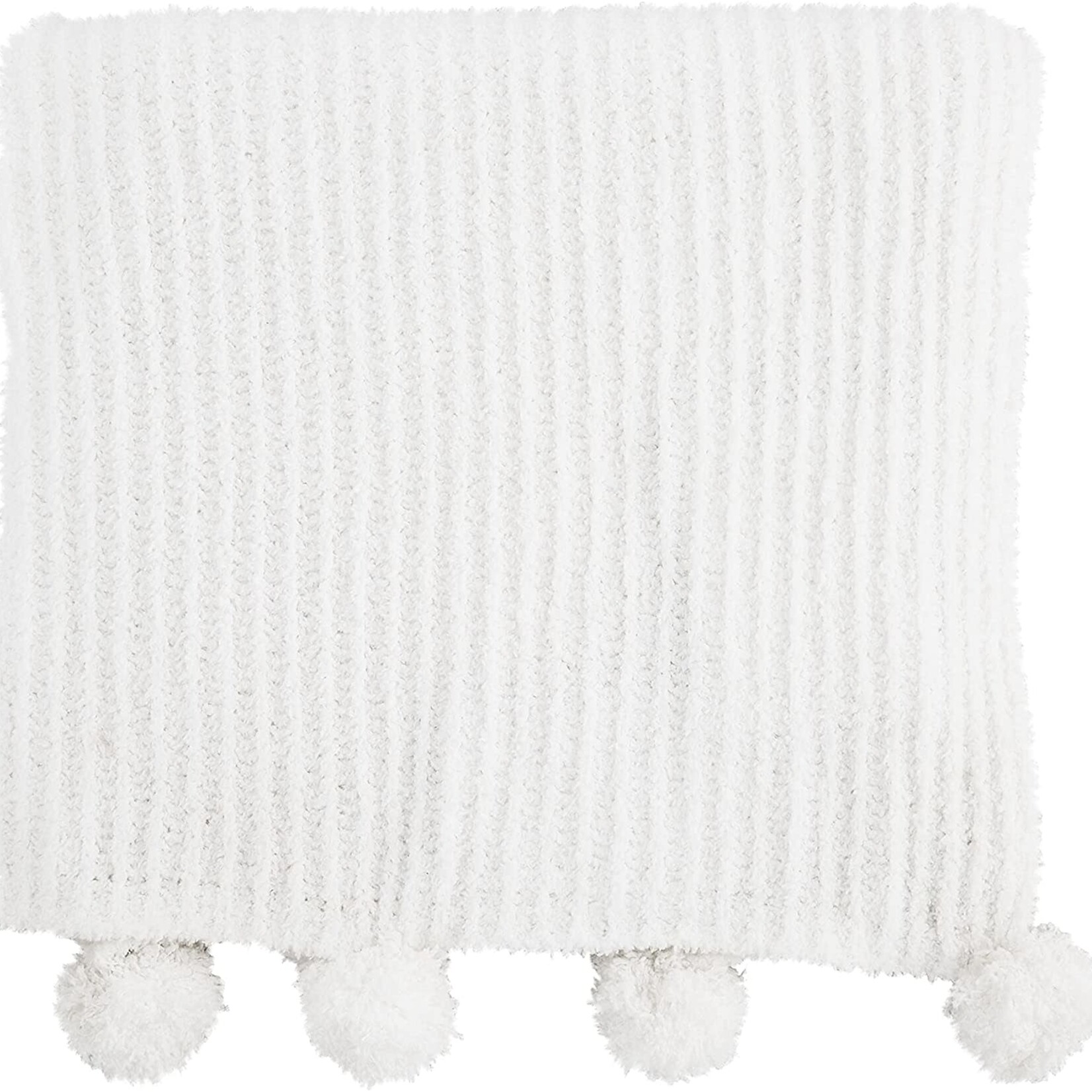 Mudpie Chenille Pom Pom Blanket