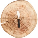 Mudpie Round Wood Slice Board & Spreader