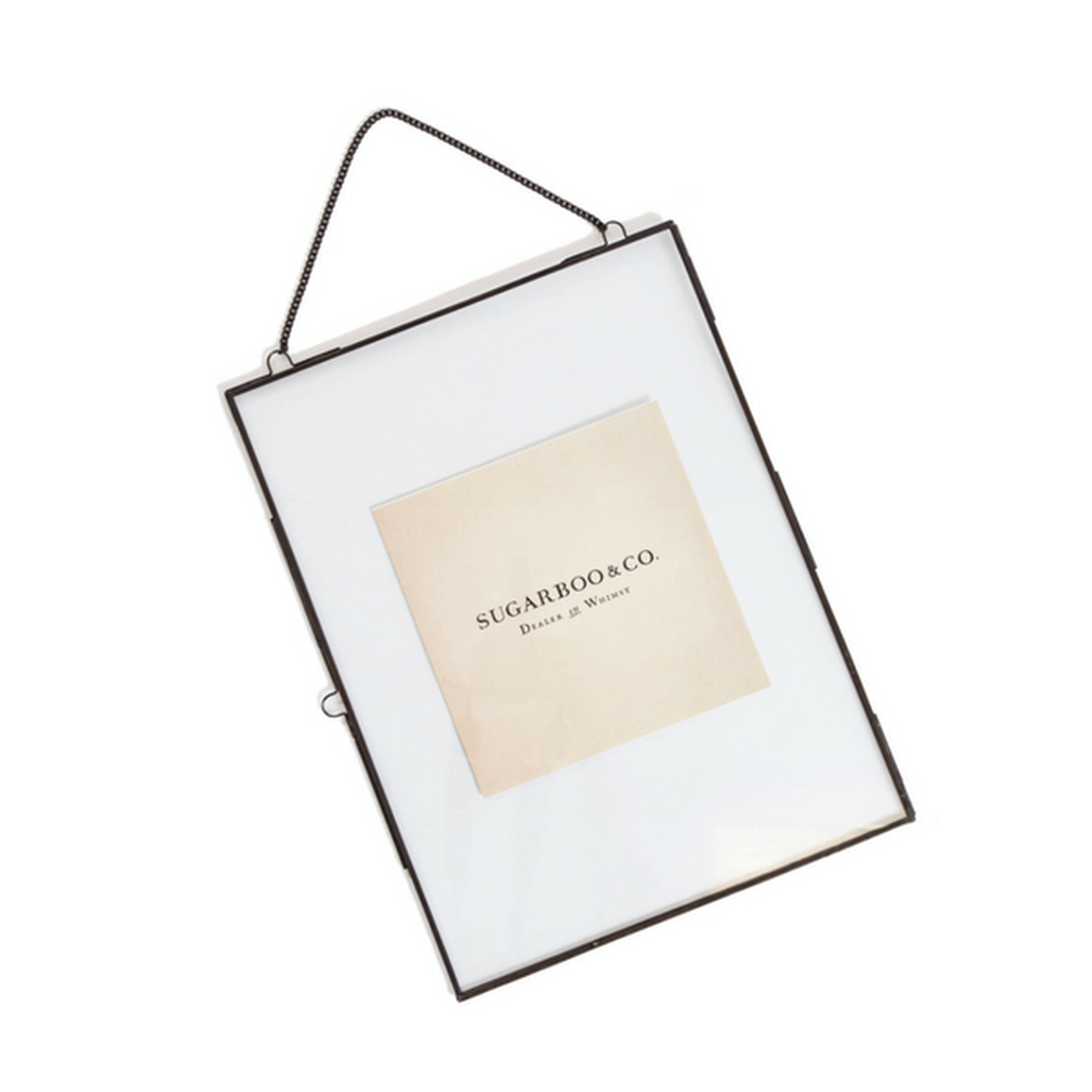 SugarBoo Glass + Metal Wall Hanging Frame, 14.5x19