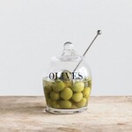 Glass Olive Jar + Spoon