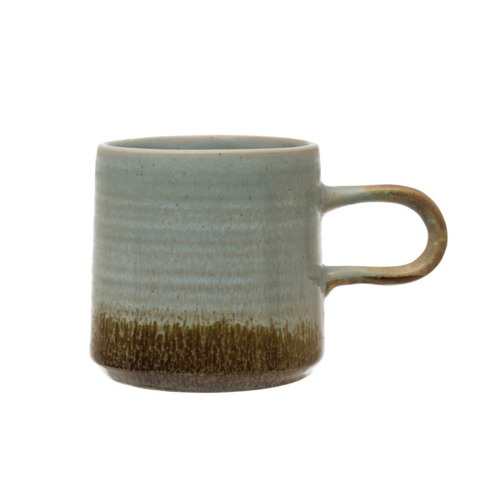 Stoneware Mug, Blue & Brown