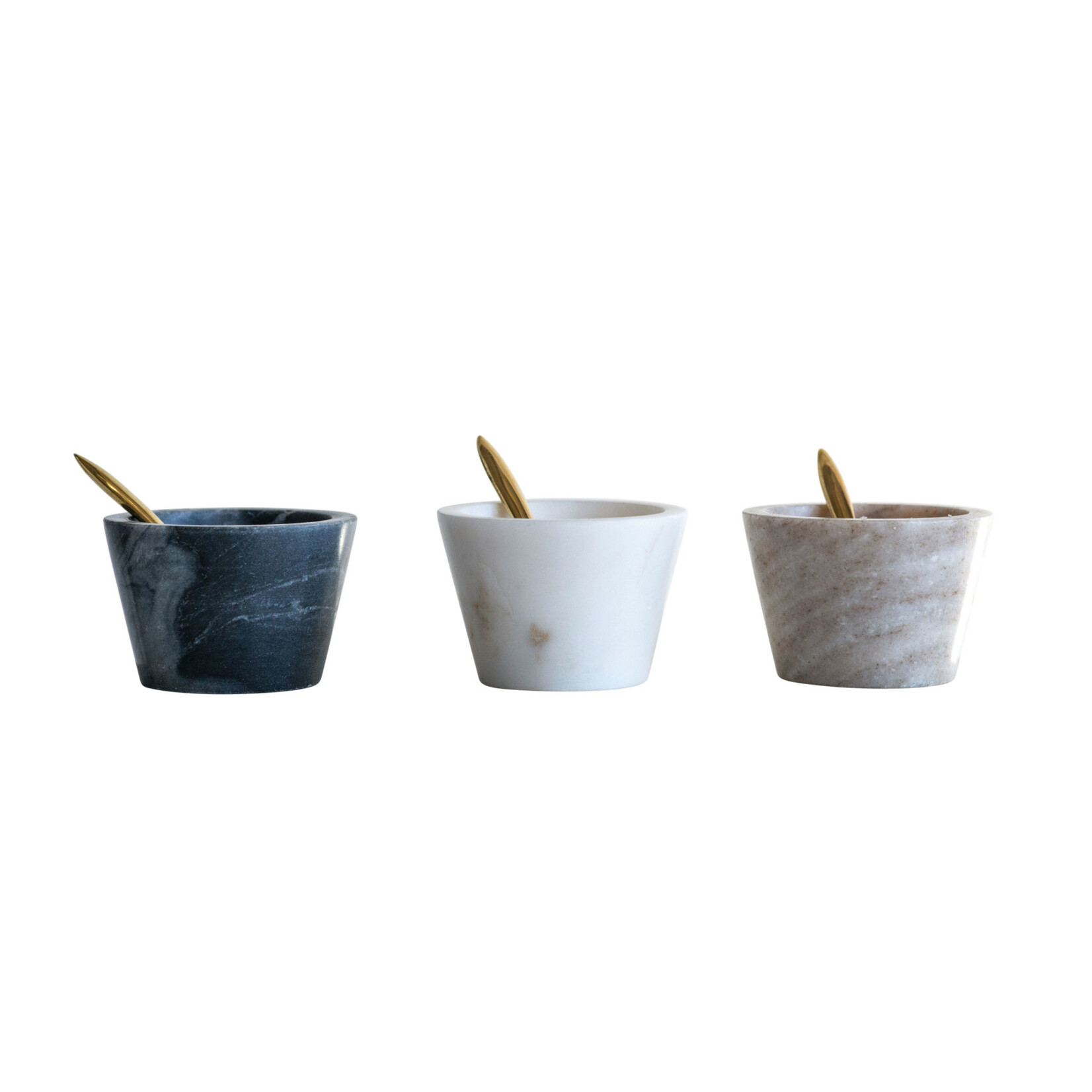 Mini Marble Bowl + Brass Spoon