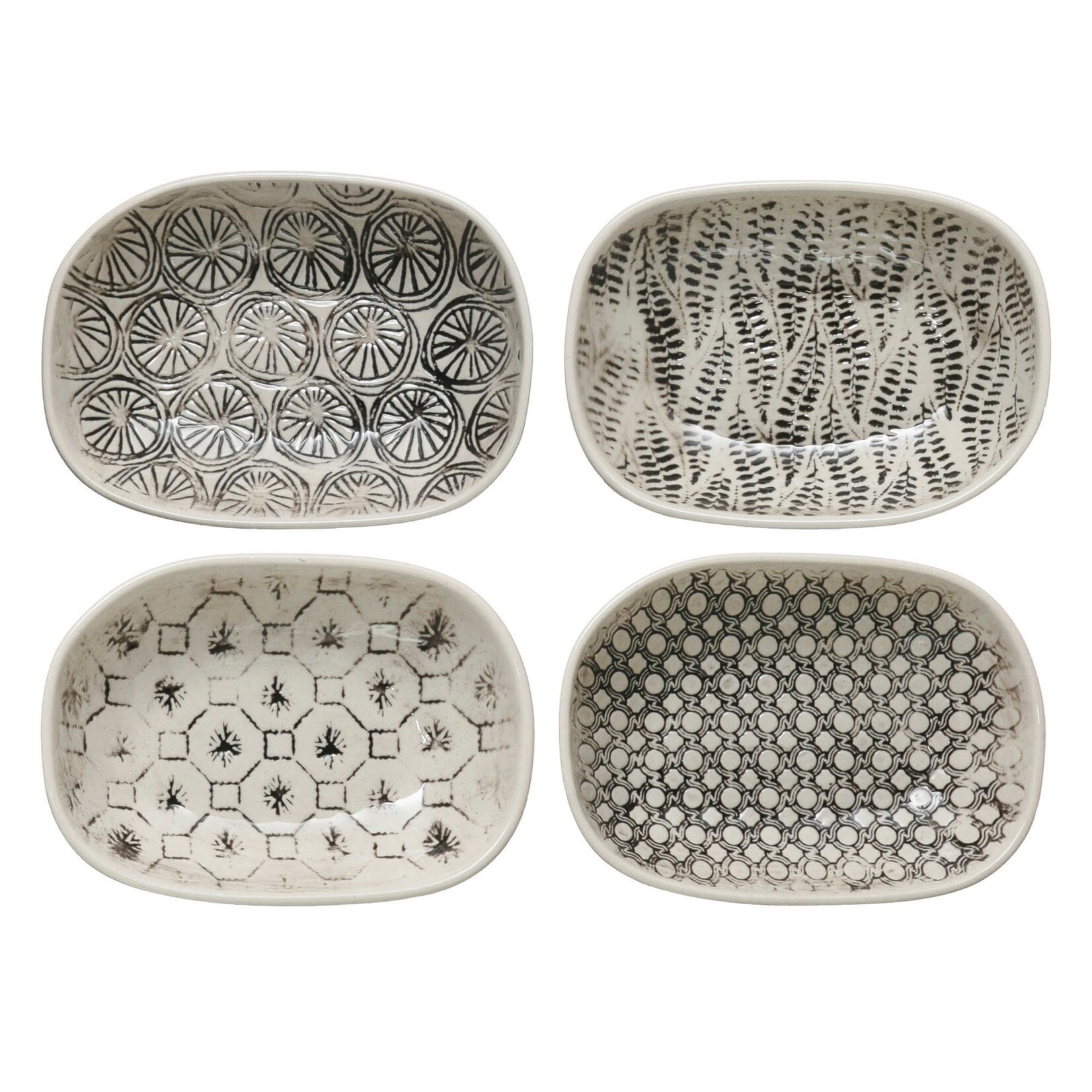 Stoneware Dish with Pattern