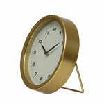 Metal Table Clock, Brass Finish