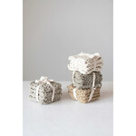 Cotton Crocheted Coasters, Set of 4