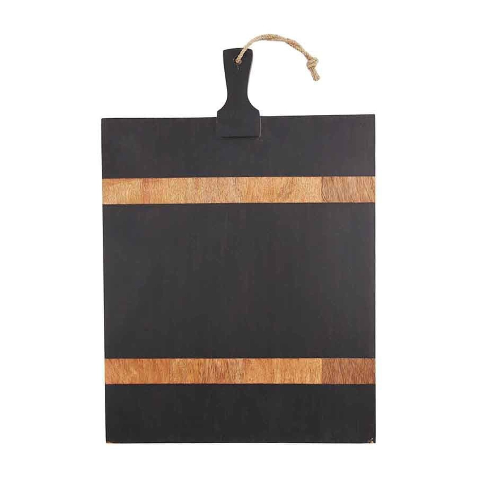 Mudpie Black Square Board w Stripes