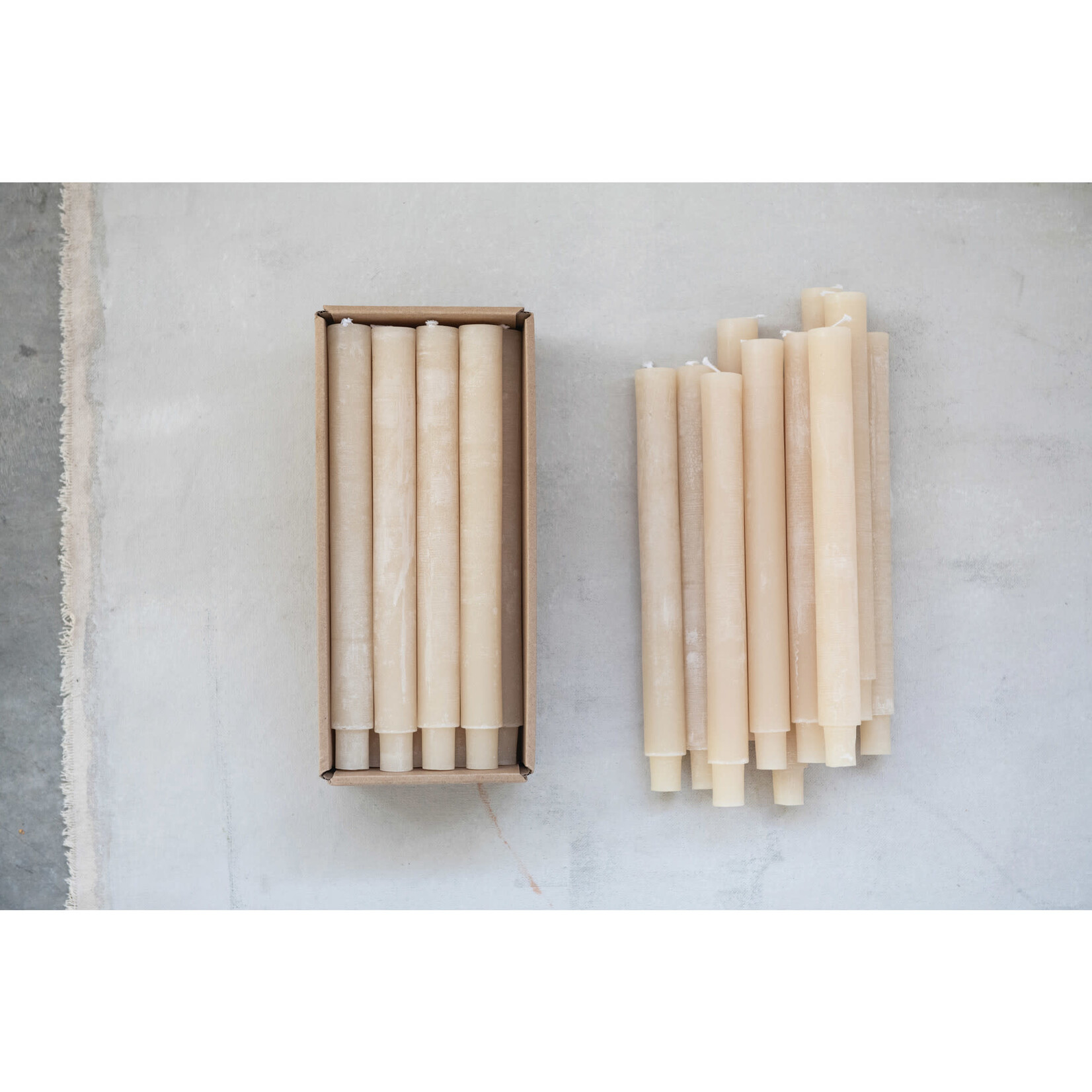 Unscented Taper Candles, Powder Finish, 10in