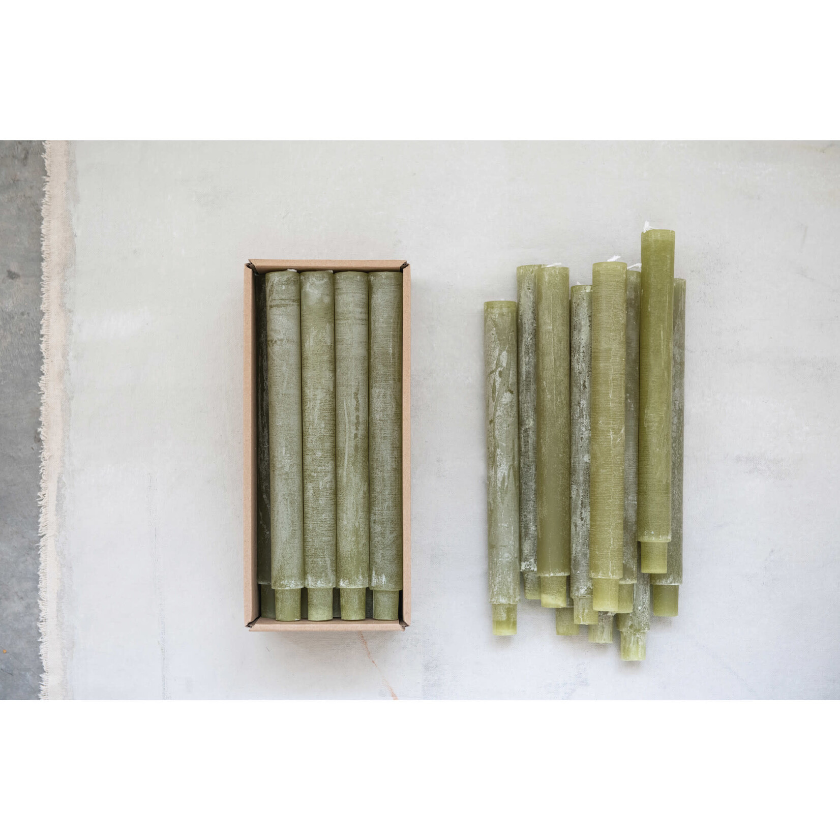Unscented Taper Candles, Powder Finish, 10in