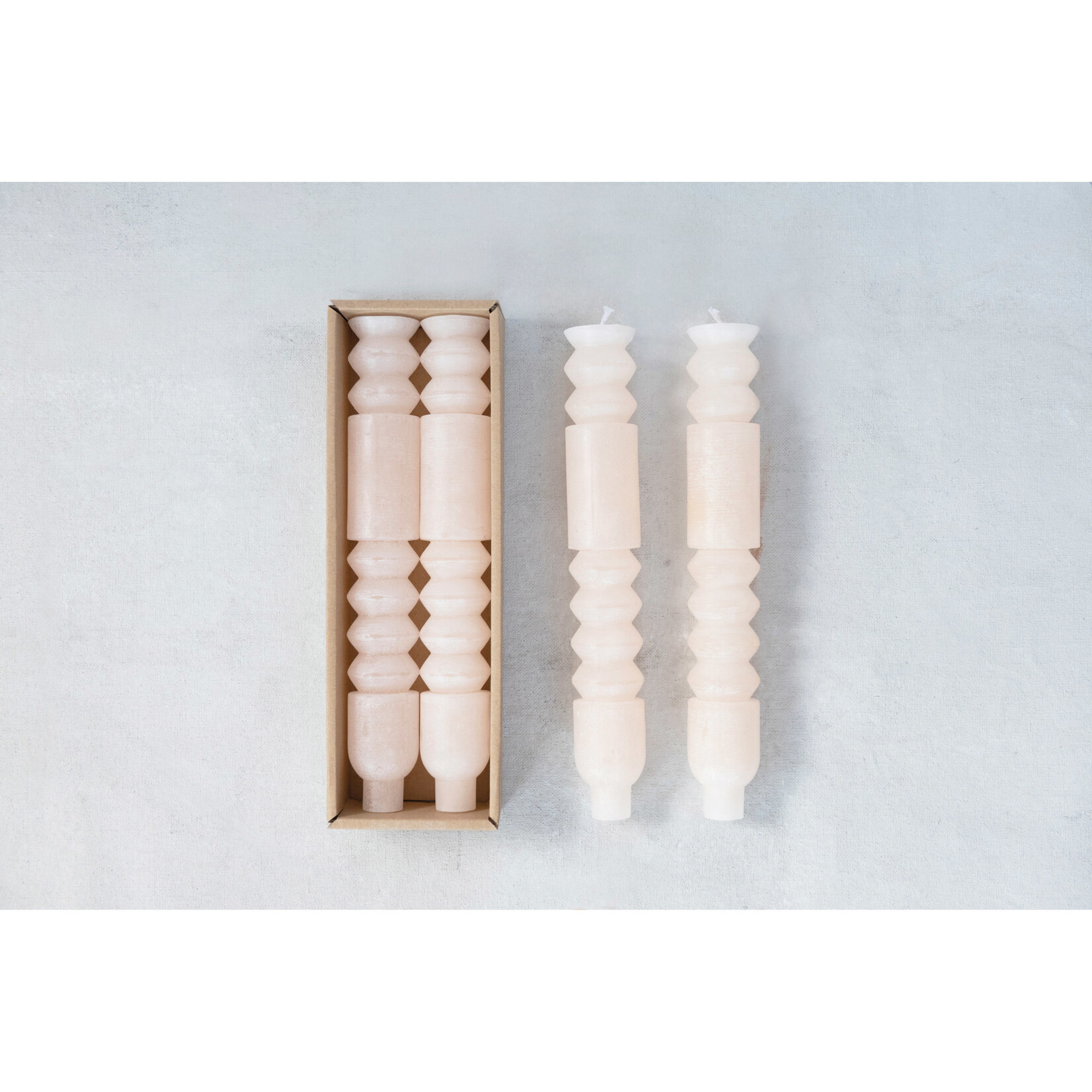 Unscented Totem Taper Candles in Box, Set of 2