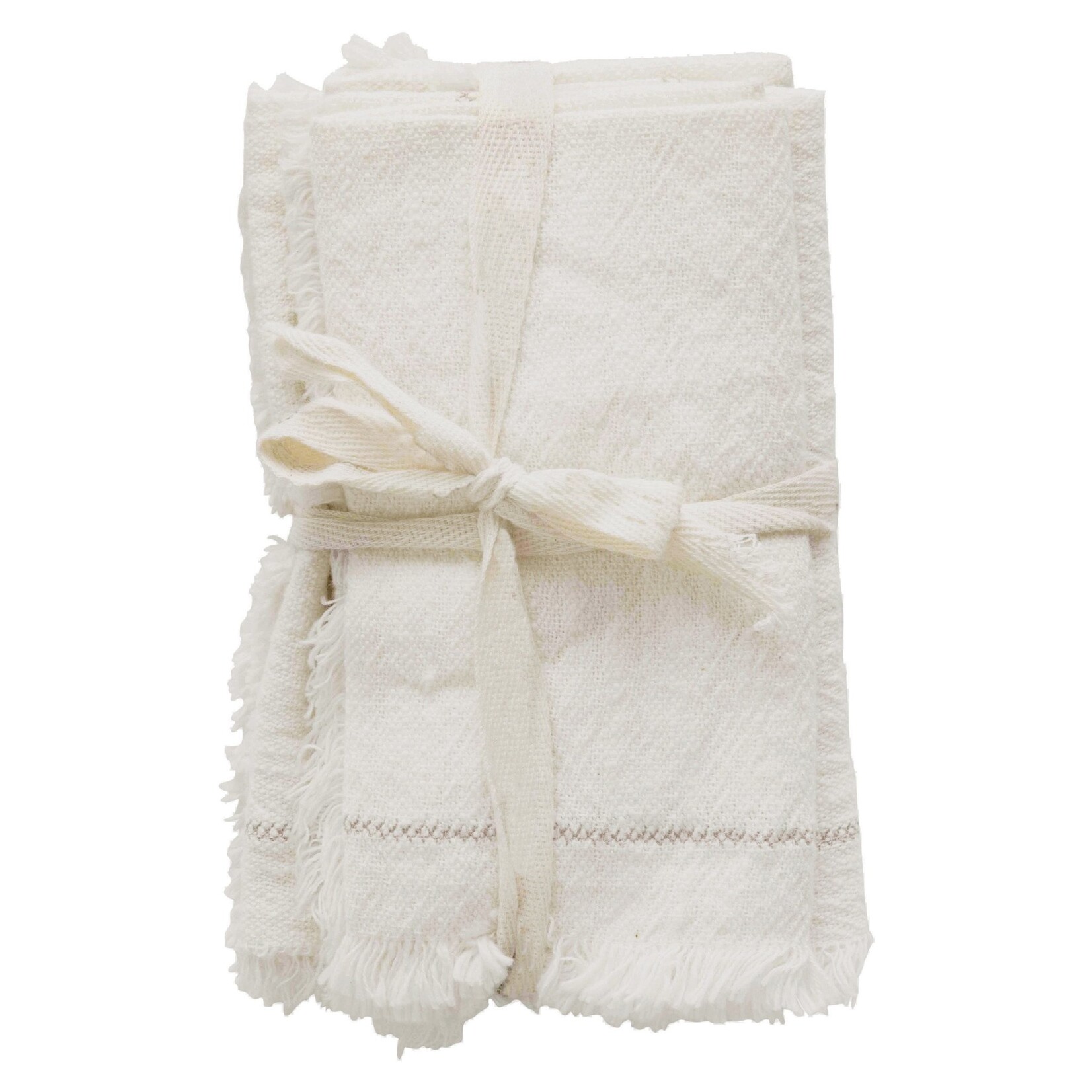Cotton Napkins with Fringe, Set of 4