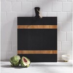 Mudpie Black Square Board w Stripes